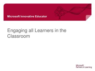 Engaging all Learners in the Classroom