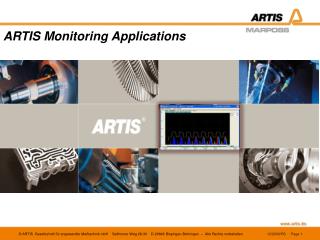 ARTIS Monitoring Applications