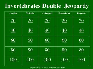 Invertebrates Double Jeopardy