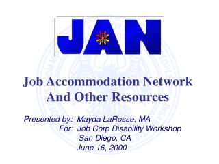 Job Accommodation Network And Other Resources