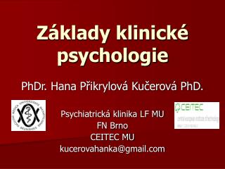 Základy klinické psychologie