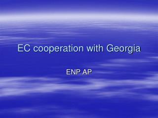 EC cooperation with Georgia