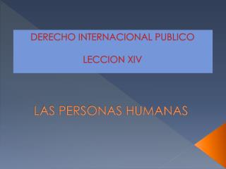 LAS PERSONAS HUMANAS