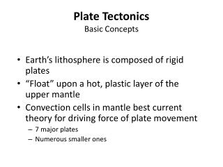 Plate Tectonics Basic Concepts