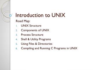 Introduction to UNIX