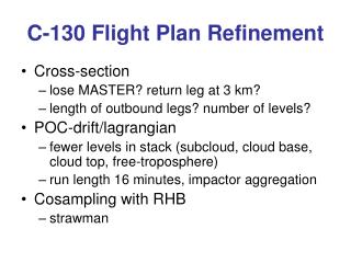 C-130 Flight Plan Refinement