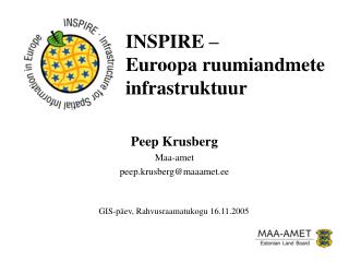 INSPIRE – Euroopa ruumiandmete infrastruktuur