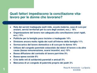 Quali fattori impediscono la conciliazione vita-lavoro per le donne che lavorano?