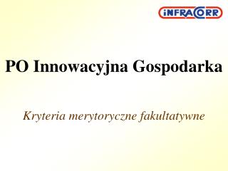 PO Innowacyjna Gospodarka