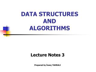 DATA STRUCTURES AND ALGORITHMS