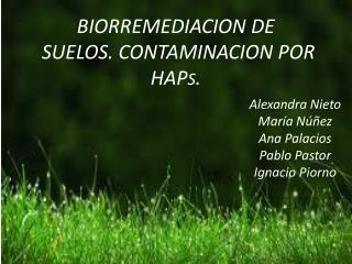 BIORREMEDIACION DE SUELOS. CONTAMINACION POR HAP S .