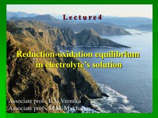 Reduction-oxidation equilibrium in electrolyte’s solution