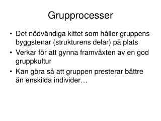 Grupprocesser