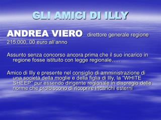 GLI AMICI DI ILLY