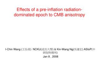 Effects of a pre-inflation radiation-dominated epoch to CMB anisotropy