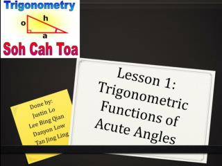 Lesson 1: Trigonometric Functions of Acute Angles