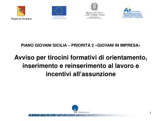 PIANO GIOVANI SICILIA – PRIORITÀ 2 «GIOVANI IN IMPRESA»