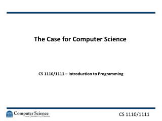 The Case for Computer Science