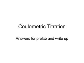 Coulometric Titration