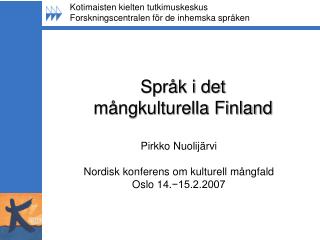 Språk i det mångkulturella Finland