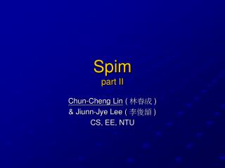 Spim part II