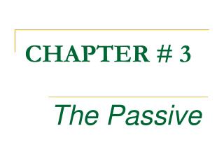 CHAPTER # 3