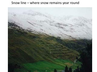 Snow line – where snow remains year round