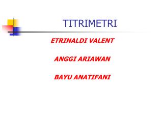 TITRIMETRI
