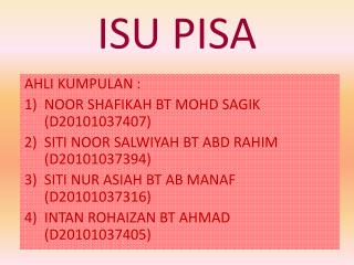 ISU PISA