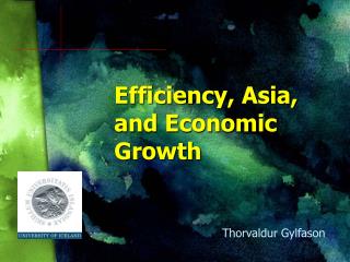 Efficiency, Asia, and Economic Growth