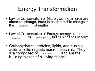 Energy Transformation