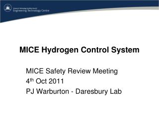 MICE Hydrogen Control System