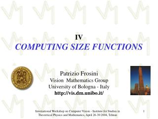 IV COMPUTING SIZE FUNCTIONS