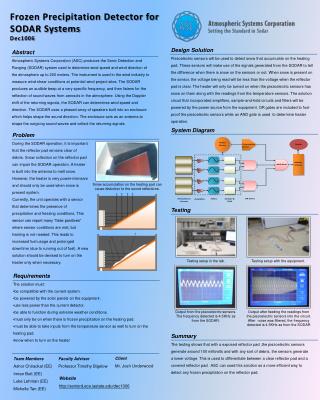 Frozen Precipitation Detector for SODAR Systems Dec1006