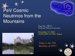 PeV Cosmic Neutrinos from the Mountains