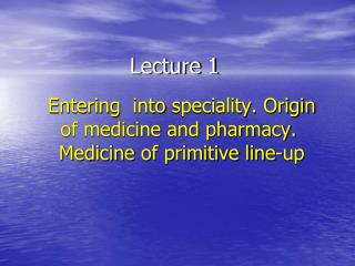 Lecture 1