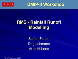 RMS - Rainfall Runoff Modelling