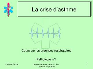 La crise d’asthme