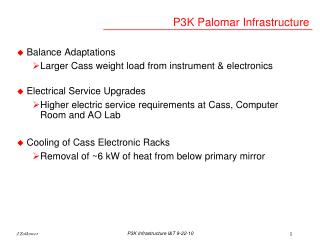 P3K Palomar Infrastructure