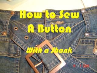 How to Sew A Button