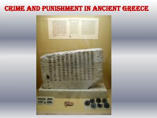 CRIME AND PUNISHMENT IN ANCIENT GREECE
