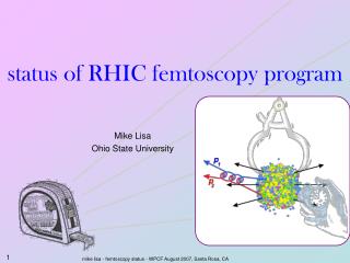 status of RHIC femtoscopy program