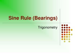 Sine Rule (Bearings)