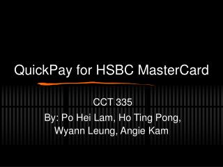 QuickPay for HSBC MasterCard