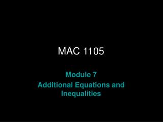 MAC 1105