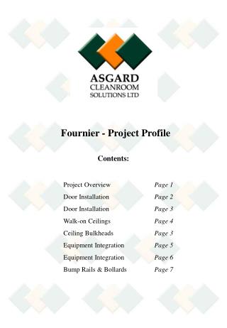 Contents: 	Project Overview	 	 Page 1 		Door Installation		 Page 2 		Door Installation		 Page 3