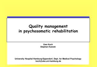 Quality management in psychosomatic rehabilitation