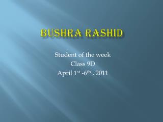 Bushra Rashid