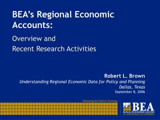 BEA’s Regional Economic Accounts: