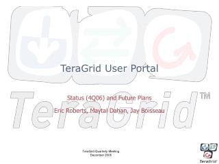 TeraGrid User Portal